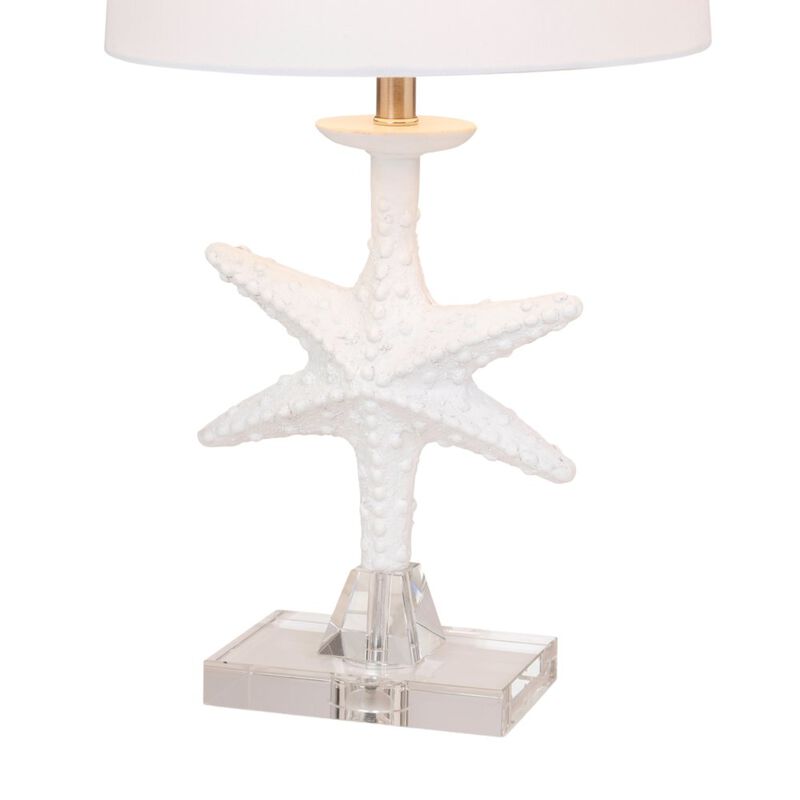 Lux Lighting Patrick 28 White Starfish / Crystal Base, (Set of 2)