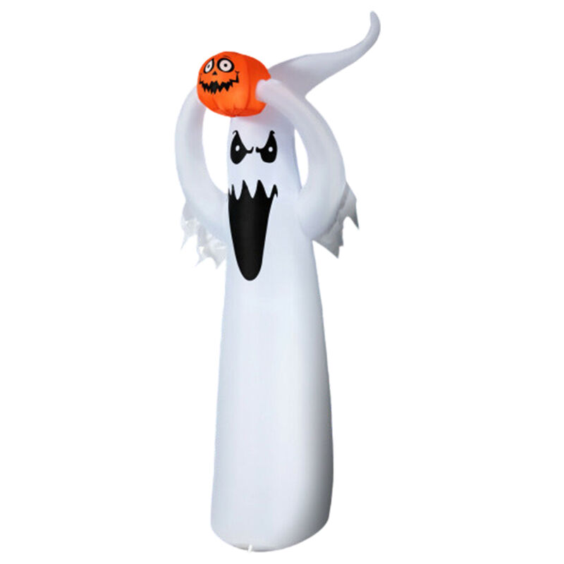6' Halloween Inflatable Air Blown Ghost with Pumpkin