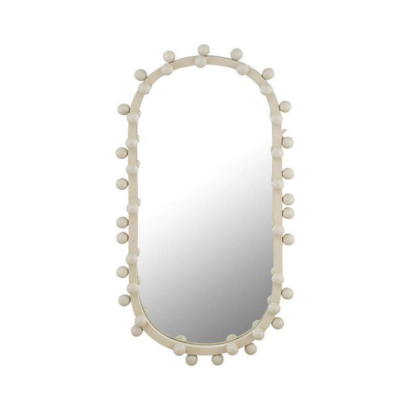 Belen Kox Ivory Bubble Oval Wall Mirror, Belen Kox