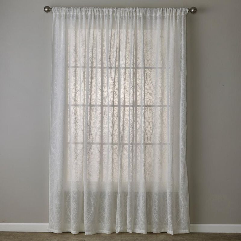 SKL Home By Saturday Knight Ltd Isabella Lace Window Curtain Panel - 52X84", White