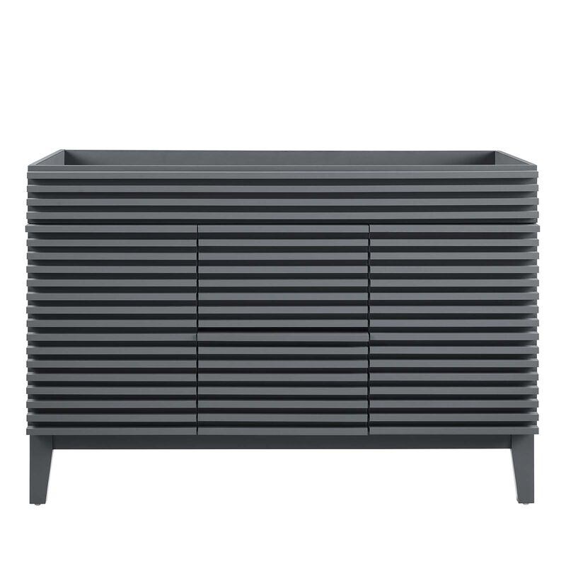 Modway Render 48" Double Sink Compatible (Not Included) Bathroom Vanity Cabinet in Gray
