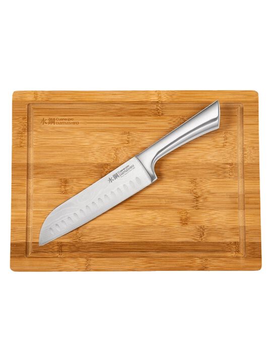 Damashiro® Santoku 17cm 6.5" & Board 25.5x35cm 10x13.5in