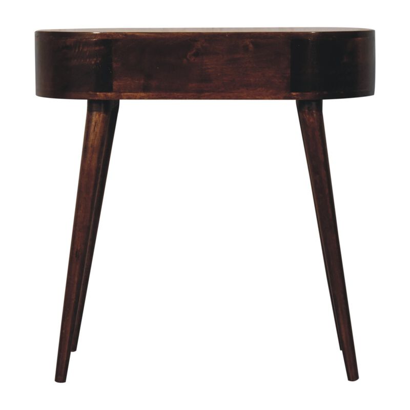 Artisan Furniture Solid Wood Honey Caramel Rounded Small Console Table
