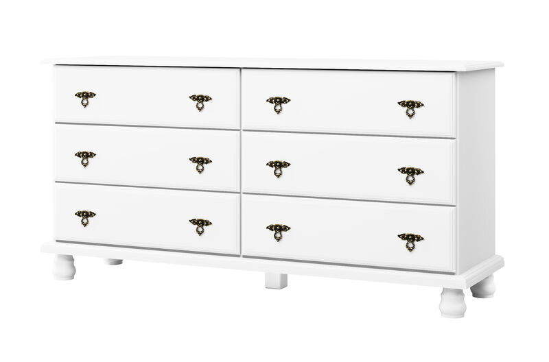 100% Solid Wood Kyle 6-Drawer Double Dresser