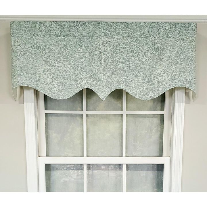 RLF Home Luxurious Modern Design Classic Miramar Regal Style Window Valance 50" x 17" Coral