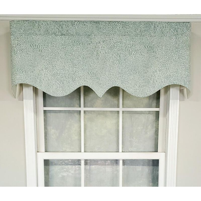 RLF Home Luxurious Modern Design Classic Miramar Regal Style Window Valance 50" x 17" Coral
