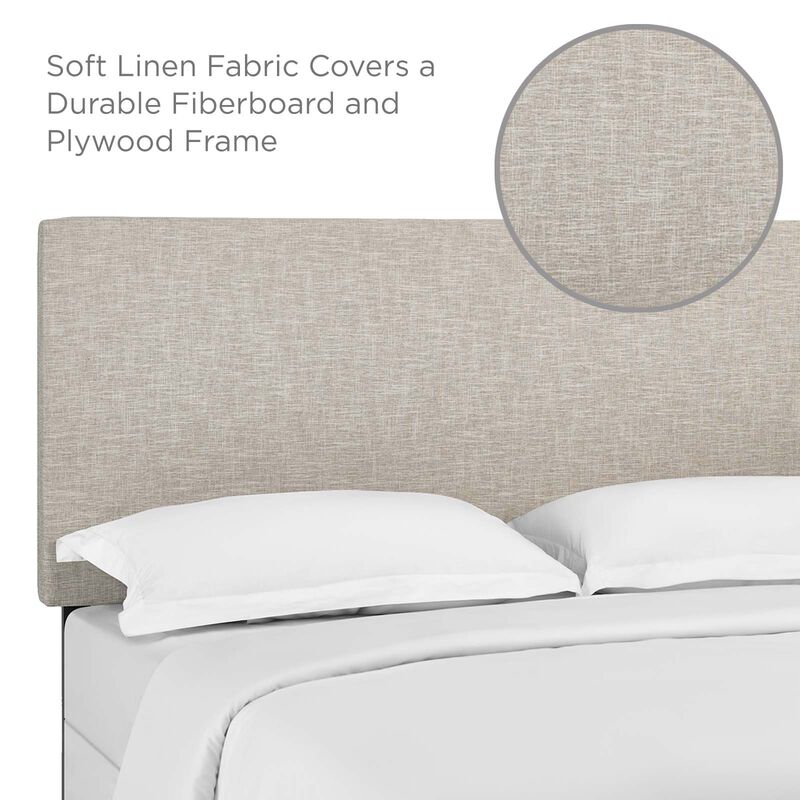 Modway - Taylor King and California King Upholstered Linen Fabric Headboard