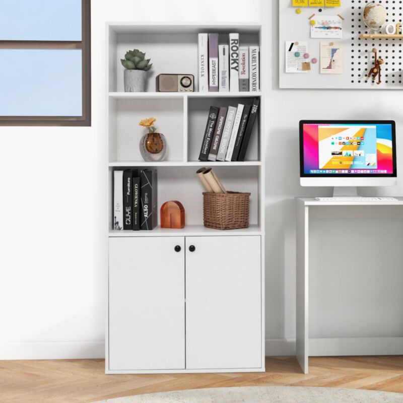 Hivvago 5-Tier Freestanding Bookcase with Open Cubes and Adjustable Shelf