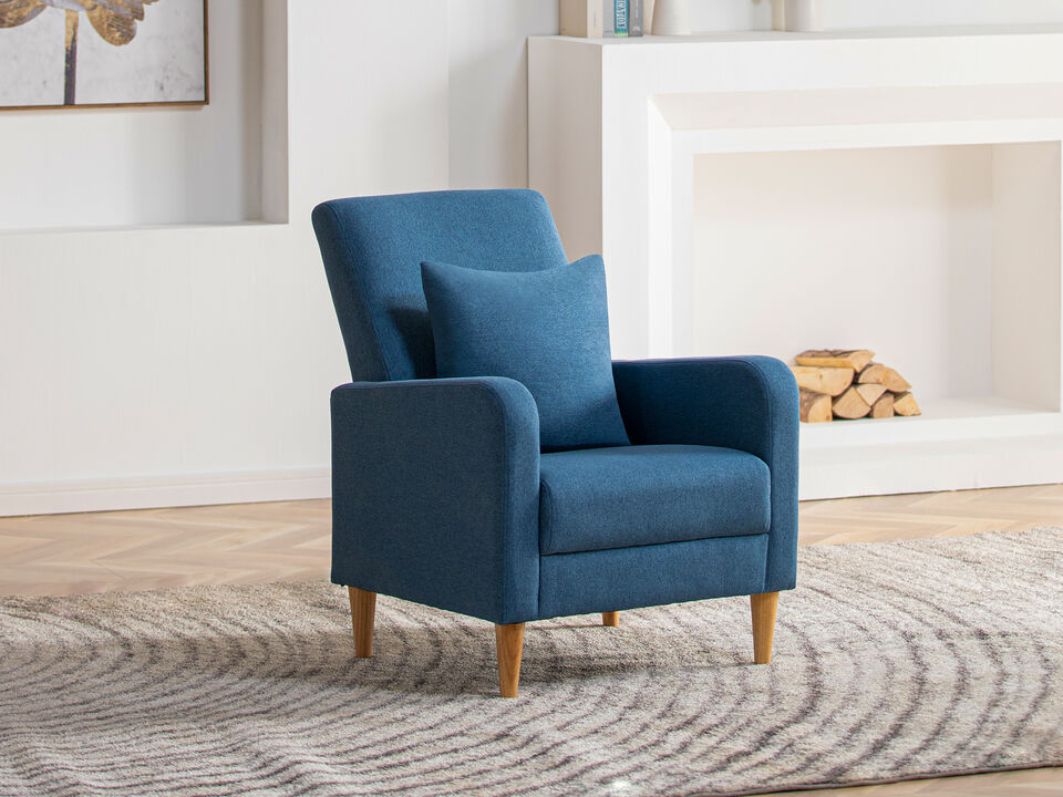 Modern Upholstered Accent Chair with Pillow