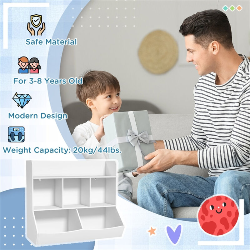Sturdy Kids Bookcase with Open Shelves for Storytime Essentials