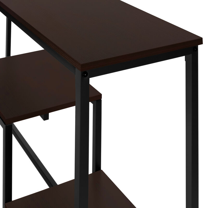 Monarch Specialties I 3582 Accent Table, Console, Entryway, Narrow, Sofa, Living Room, Bedroom, Metal, Laminate, Brown, Black, Contemporary, Modern