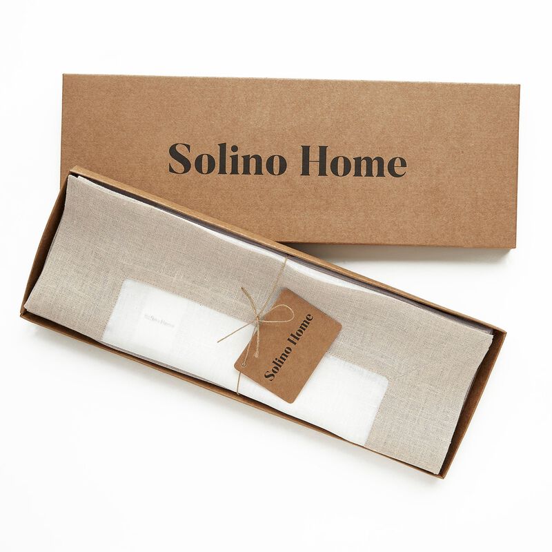 Solino Home 100% Pure Linen 14 x 19 Inch Placemats Set of 4 | Contempo