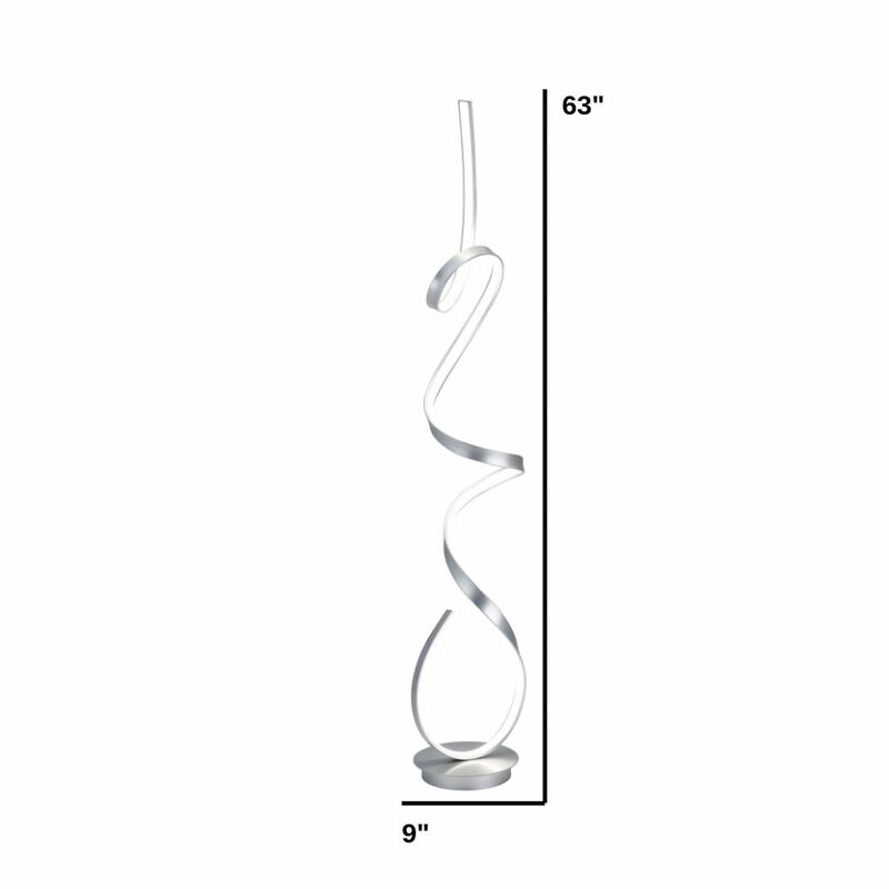 Amsterdam Floor Lamp White Metal Dimmable Integrated LED