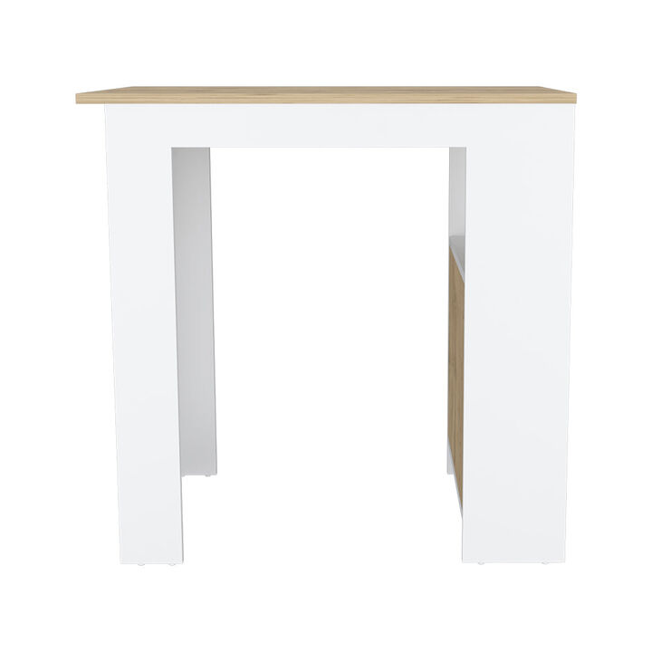 Kitchen Island Wynne, Kitchen, White / Macadamia