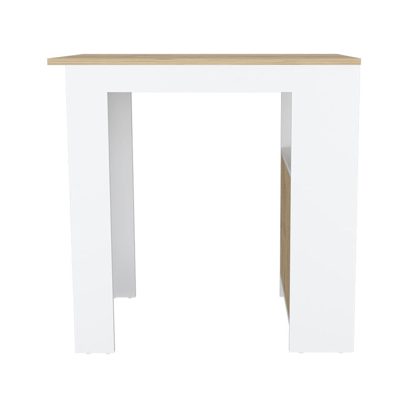 Kitchen Island Wynne, Kitchen, White / Macadamia