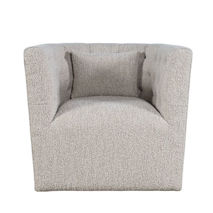 Jofran Everly Boucle Modern Transitional Swivel Accent Chair