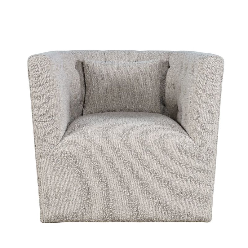 Jofran Everly Boucle Modern Transitional Swivel Accent Chair