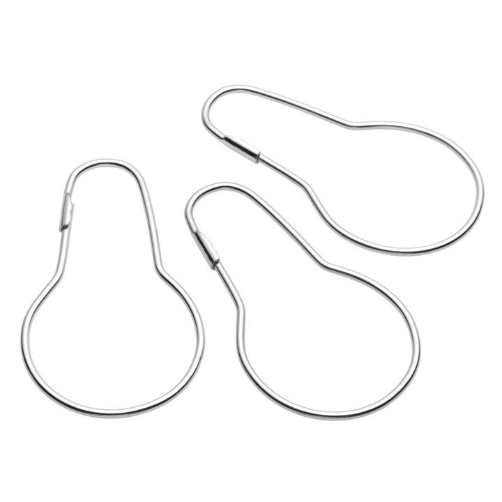 Carnation Home Fashions "EZ Glide" Shower Curtain Hooks in Chrome - Chrome