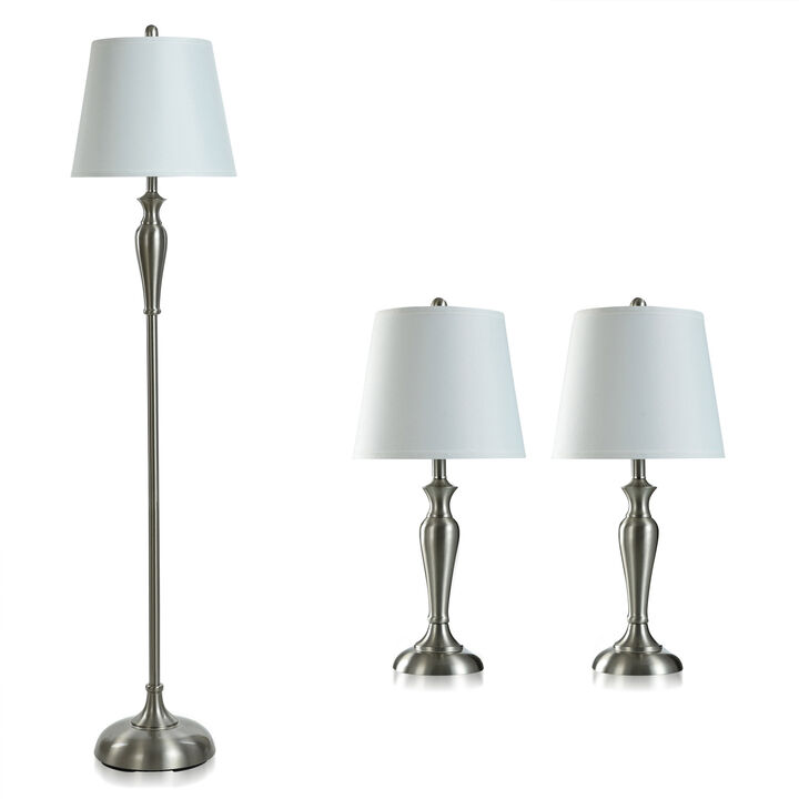 2 Table Lamps 1 Floor Lamp I