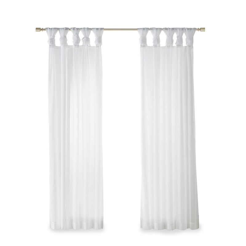 Gracie Mills Anatole Twisted Tab Voile Sheer Window Pair