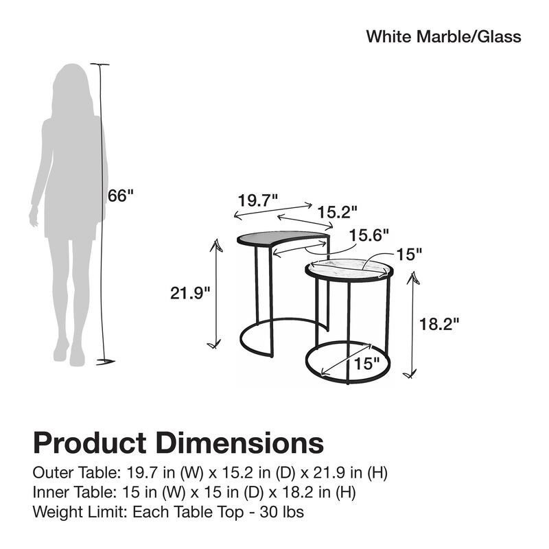 Moon Phases Nesting End Tables