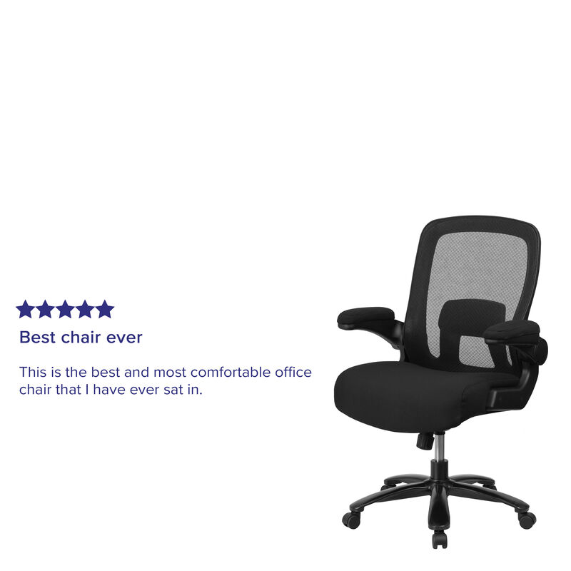 Flash Furniture  Hercules Series Big & Tall 500 lbs . Executive Swivel Chair with Fabric Seat & Adjustable Lumbar