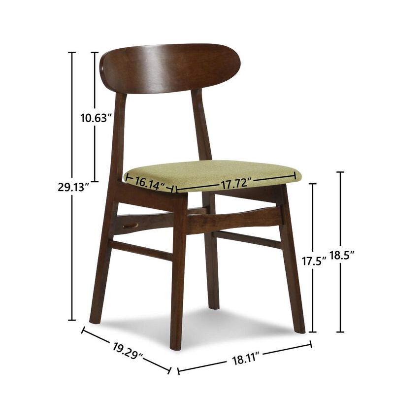 New Classic Furniture Furniture Morocco Dining Chair with Cushion- Set of 2- Green