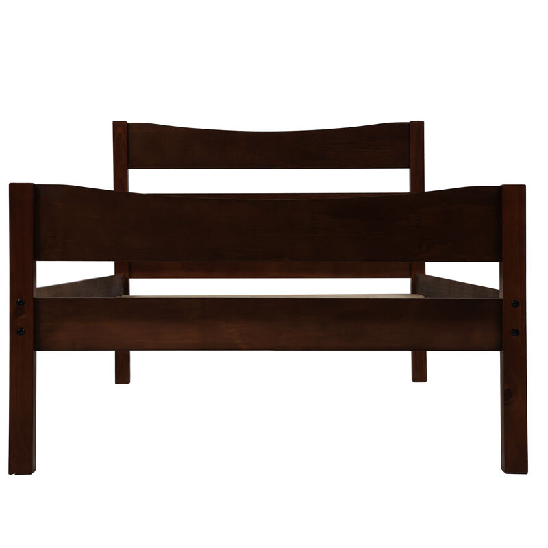 Merax Wood Platform Bed with Headboard and Wooden Slat Support