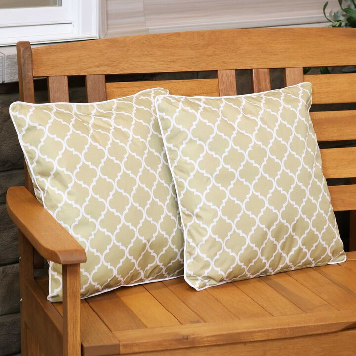 Sunnydaze Indoor/Outdoor Square Throw Pillow - 16 in