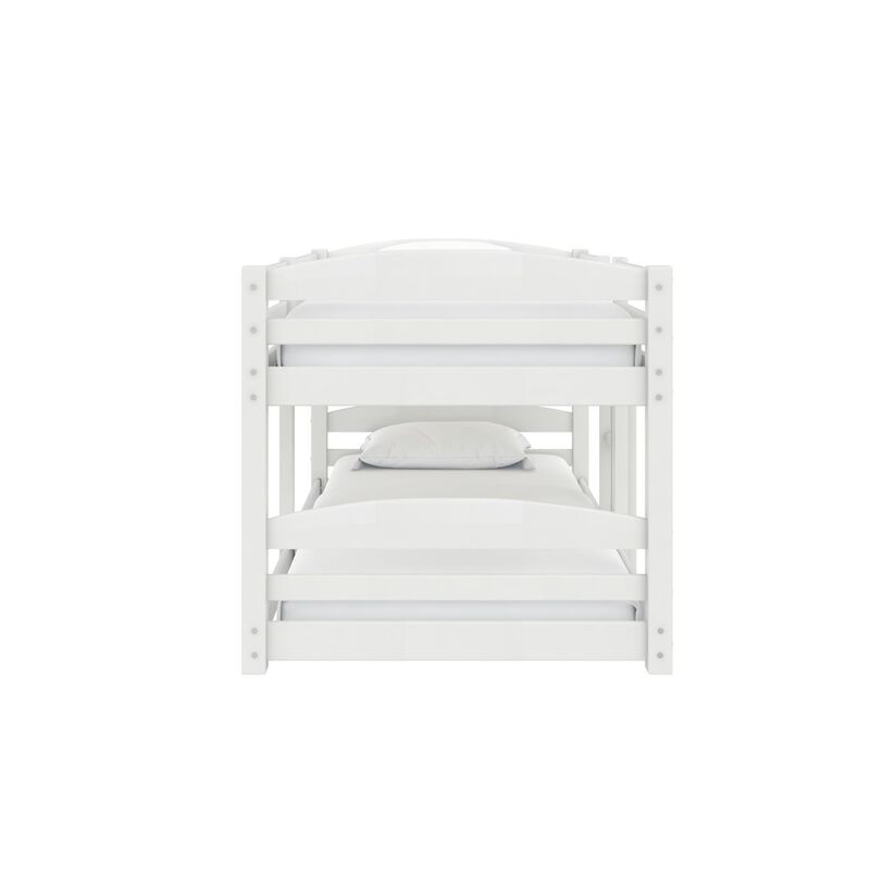 DHP Birley Low Wood Twin over Twin Bunk Bed for Kids