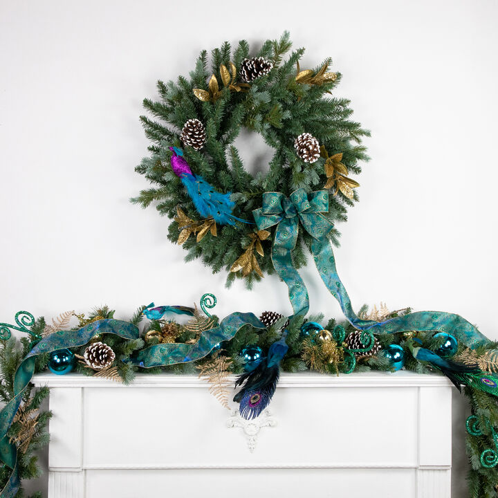 9' x 14" Blue Spruce Artificial Christmas Garland  Unlit