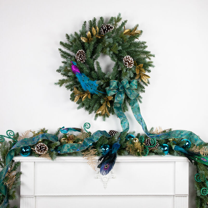 9' x 14" Blue Spruce Artificial Christmas Garland  Unlit
