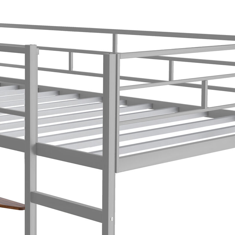 Merax Loft Bed Frame with 2 Built-in Ladders
