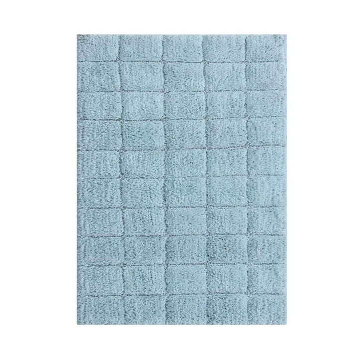 Knightsbridge Summer Tile 220 GSF Non Skid Back Bath Rug 24 x 40 - White