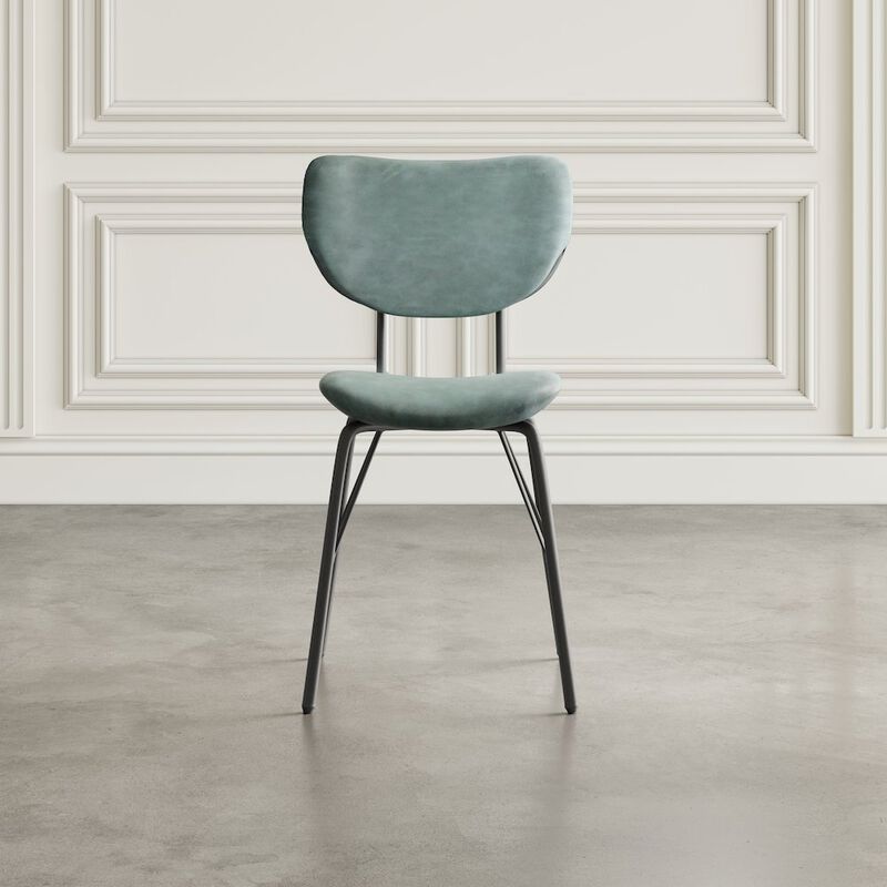 Jofran Modern Faux Leather Split-Back Upholstered Dining Chair (Set of 2)