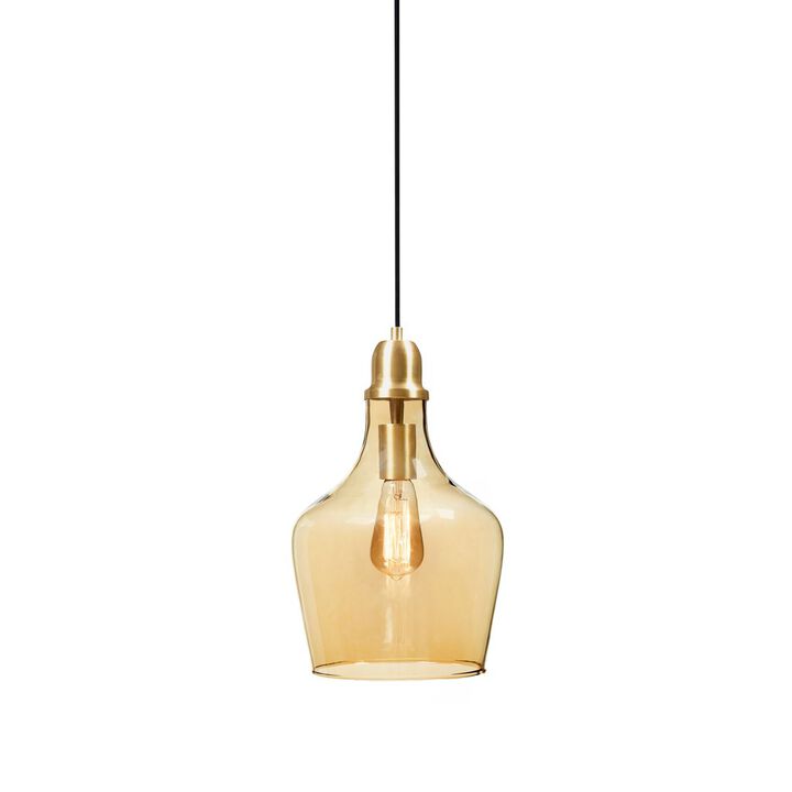 Gracie Mills Isabel Bell Shaped Glass Pendant