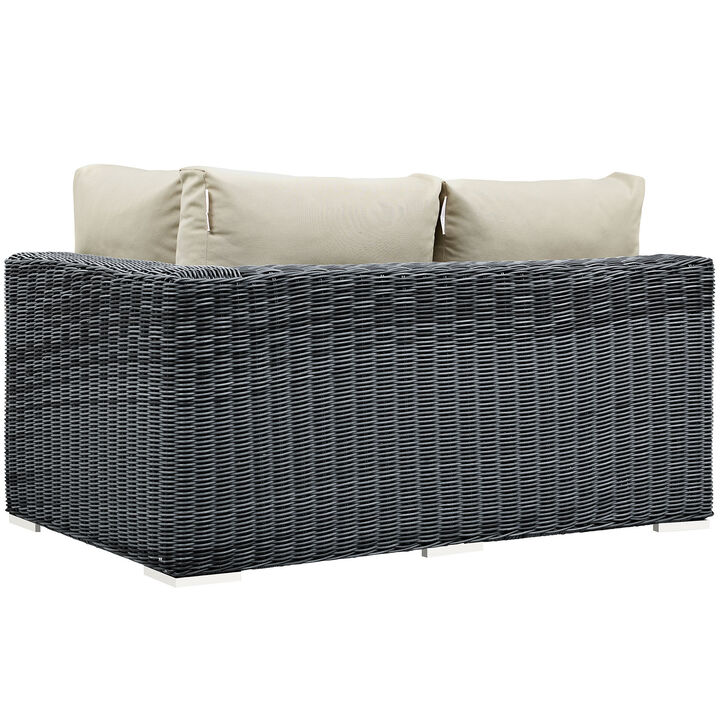 Modway - Summon Outdoor Patio Sunbrella® Right Arm Loveseat