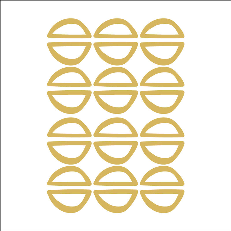 Half Circle Outline - Yellow