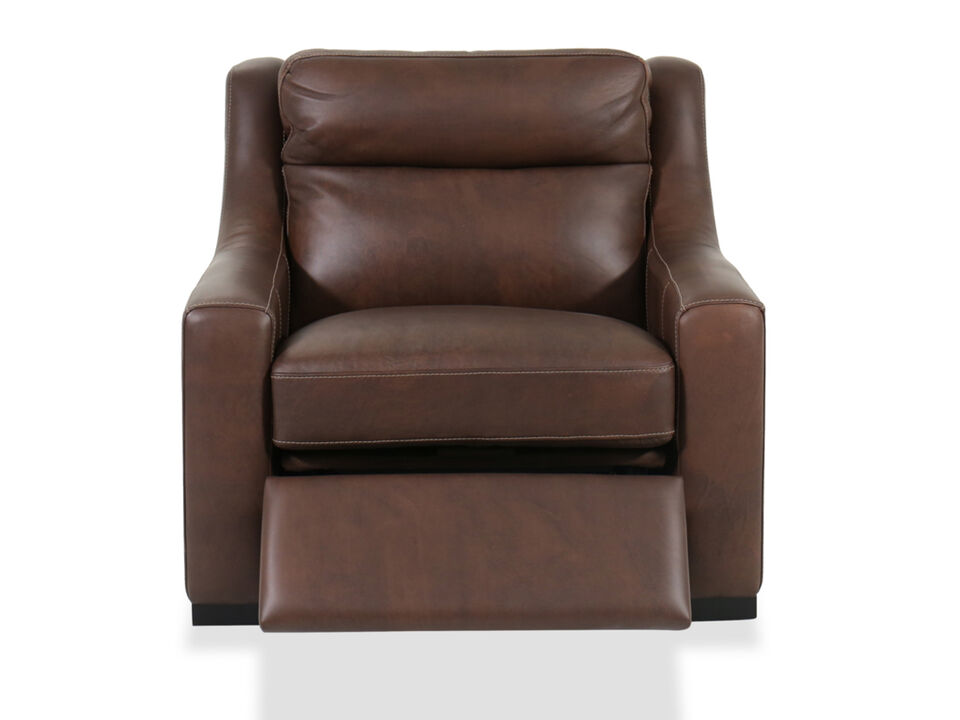 Bernhardt Germain Leather Power Motion Chair - Brown