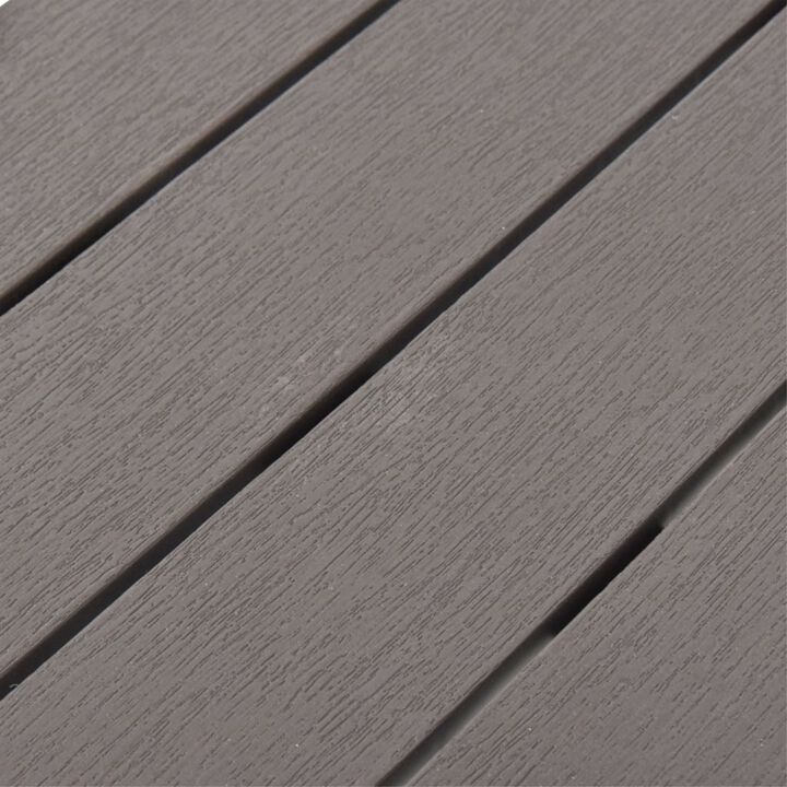 vidaXL Garden Benches 2 pcs Mocca Plastic