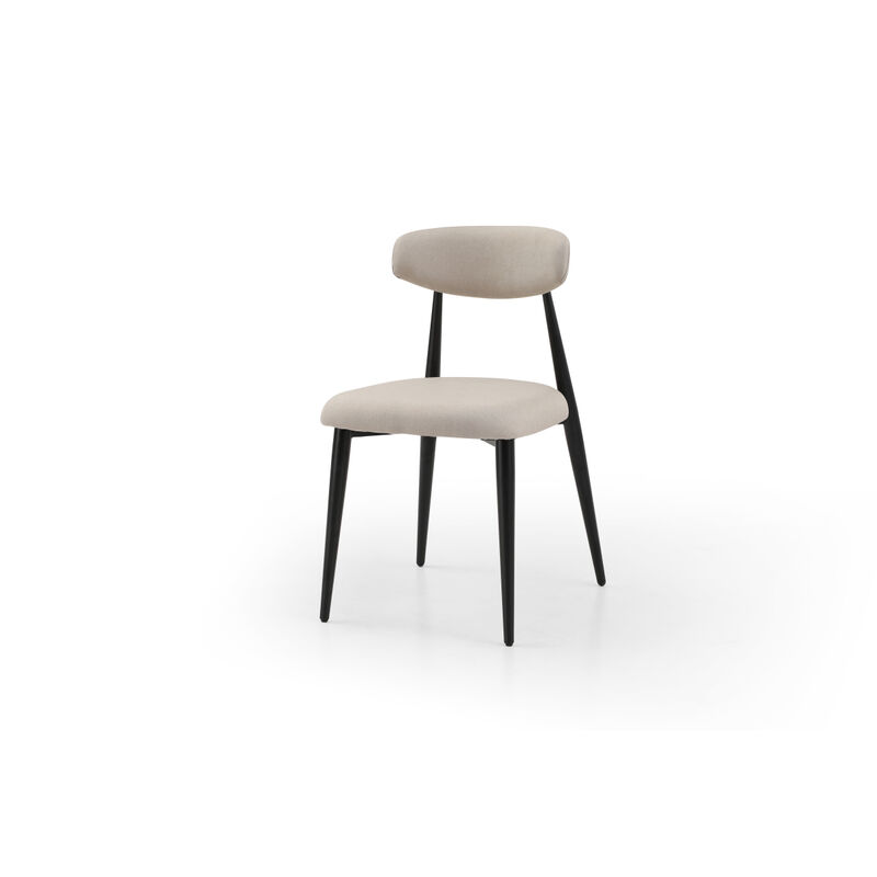Dining Chairs Set Of 4, Upholstered Chairs With Metal Legs For Kitchen Dining Room Light Grey
