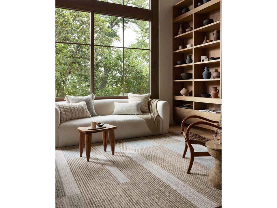 Stiles STI-02 Tobacco / Lagoon 18" x 18" Sample Rug by