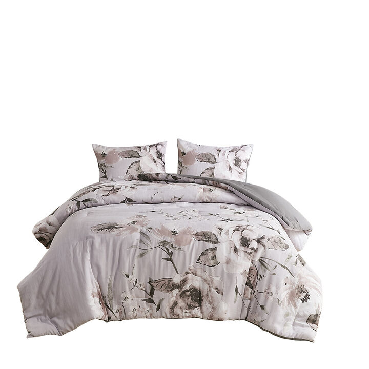 Gracie Mills 3-Piece Farmhouse Floral Printed Comforter Set