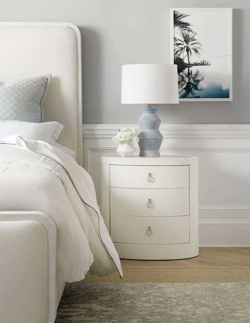 Serenity Wavecrest Oval Nightstand