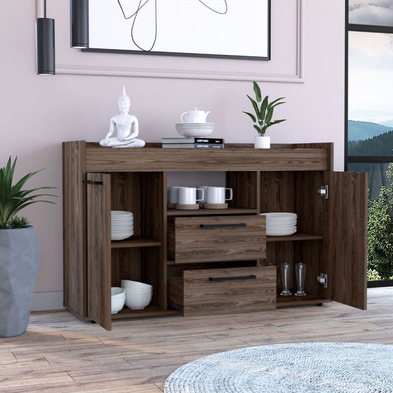 Capella 2-Drawer Sideboard Dark Walnut