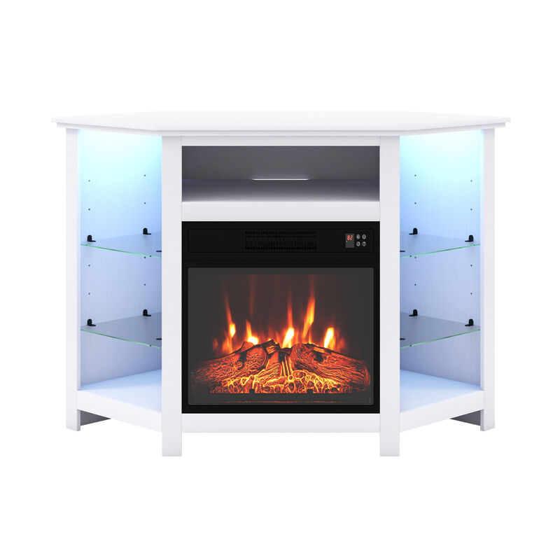 Modern TV Stand with LED Lights – Entertainment Center for Living Room Storage