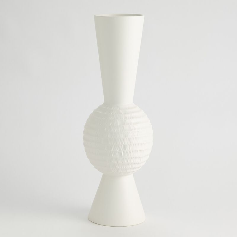 Low Chiseled Orb Vase