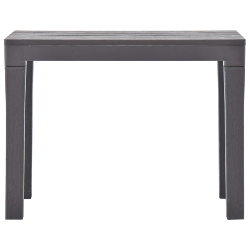 vidaXL Garden Benches 2 pcs Mocca Plastic