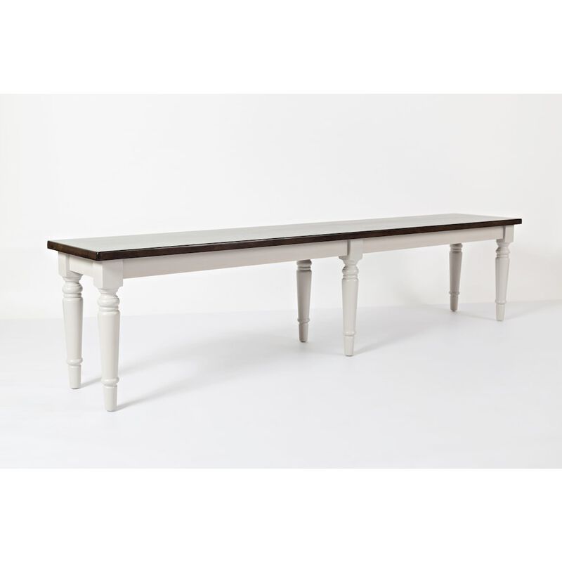 Jofran Orchard Park Farmhouse Solid Rubberwood 76 Bench