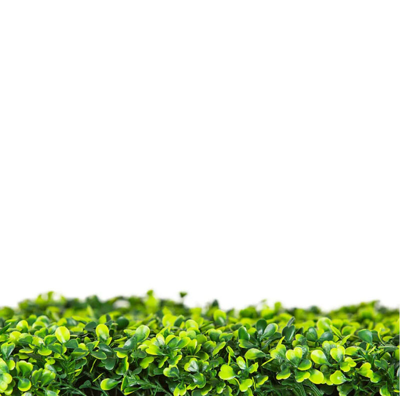 Premium Light Green Artificial Boxwood Hedge 30"L x 30"H Commercial Grade UV Resistant